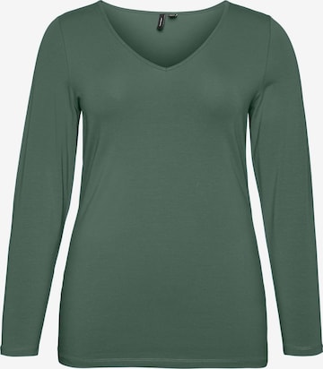Vero Moda Curve Μπλουζάκι 'Paxi' σε πράσινο: μπροστά