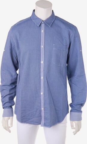 Love Moschino Button Up Shirt in XL in Blue: front