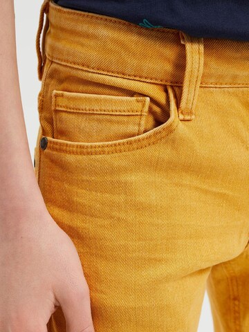 Coupe slim Jean WE Fashion en jaune