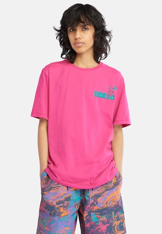 TIMBERLAND Shirt 'High Up In The Mountain' in Roze: voorkant
