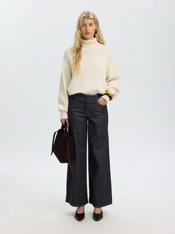 SELECTED - Pierna ancha Vaquero 'SLWExtra' en gris