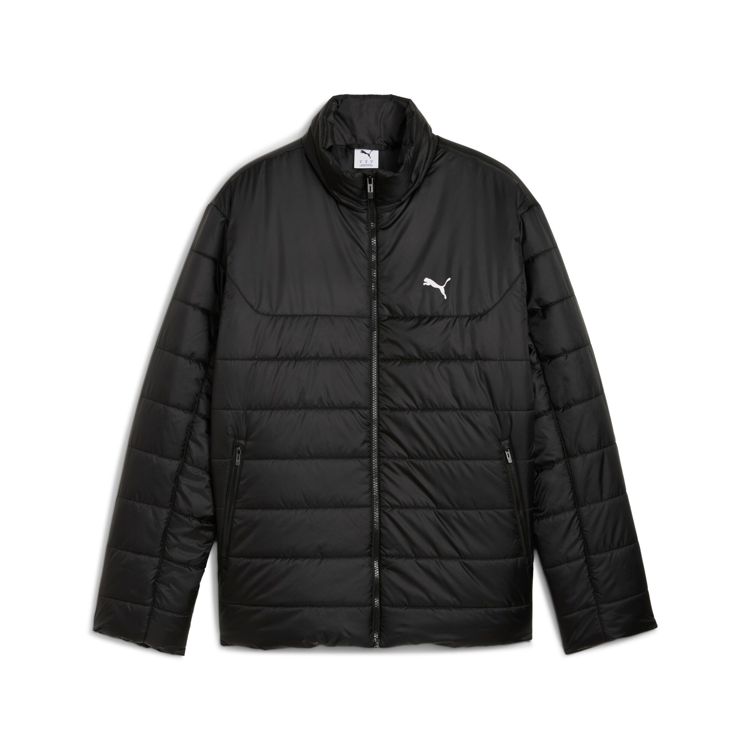 PUMA Athletic Jacket in Black: front
