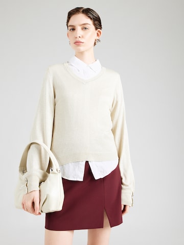 VERO MODA Sweter 'VMILONA' w kolorze beżowy: przód