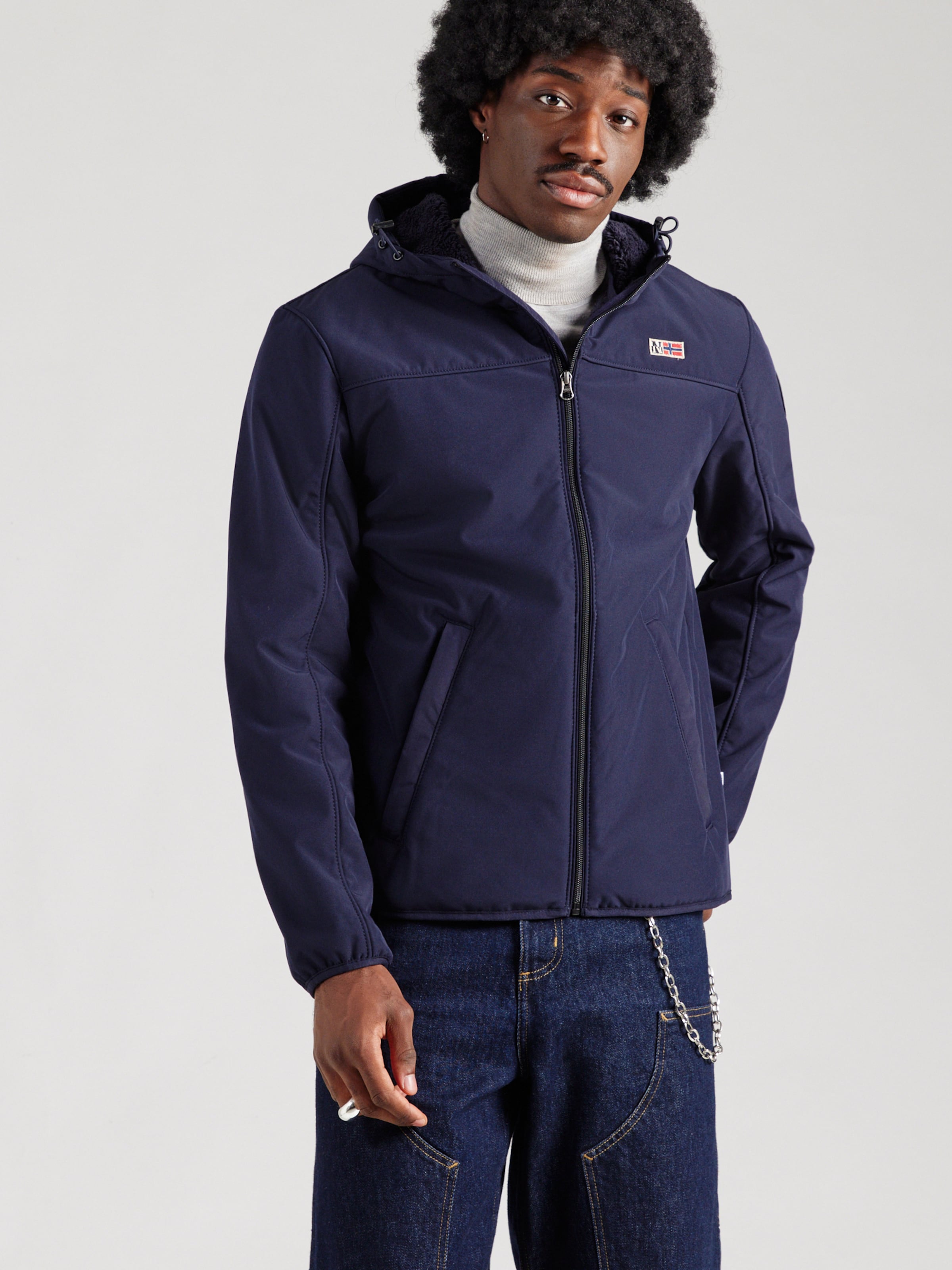 NAPAPIJRI Between-Season Jacket 'ASHERMAN' in Navy | ABOUT YOU