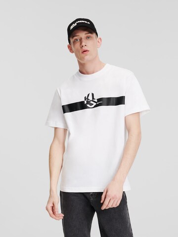 KARL LAGERFELD JEANS T-shirt i vit: framsida