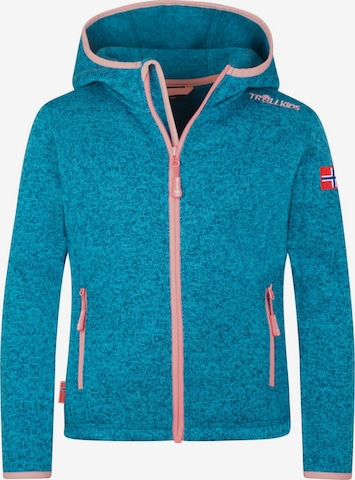 TROLLKIDS Fleece Jacket in Blue: front