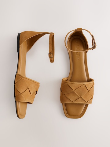 Next Strap Sandals in Brown