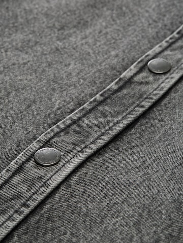 TOM TAILOR DENIM Regular fit Button Up Shirt in Grey