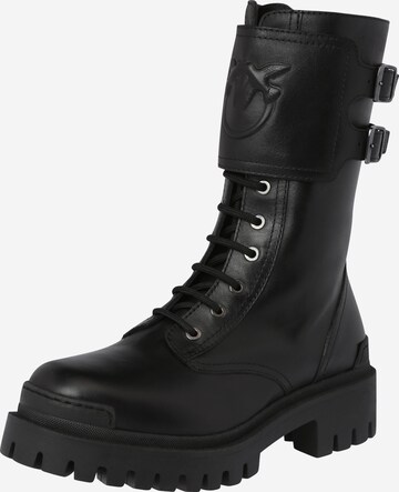 PINKO Lace-Up Ankle Boots 'CUMINO' in Black: front
