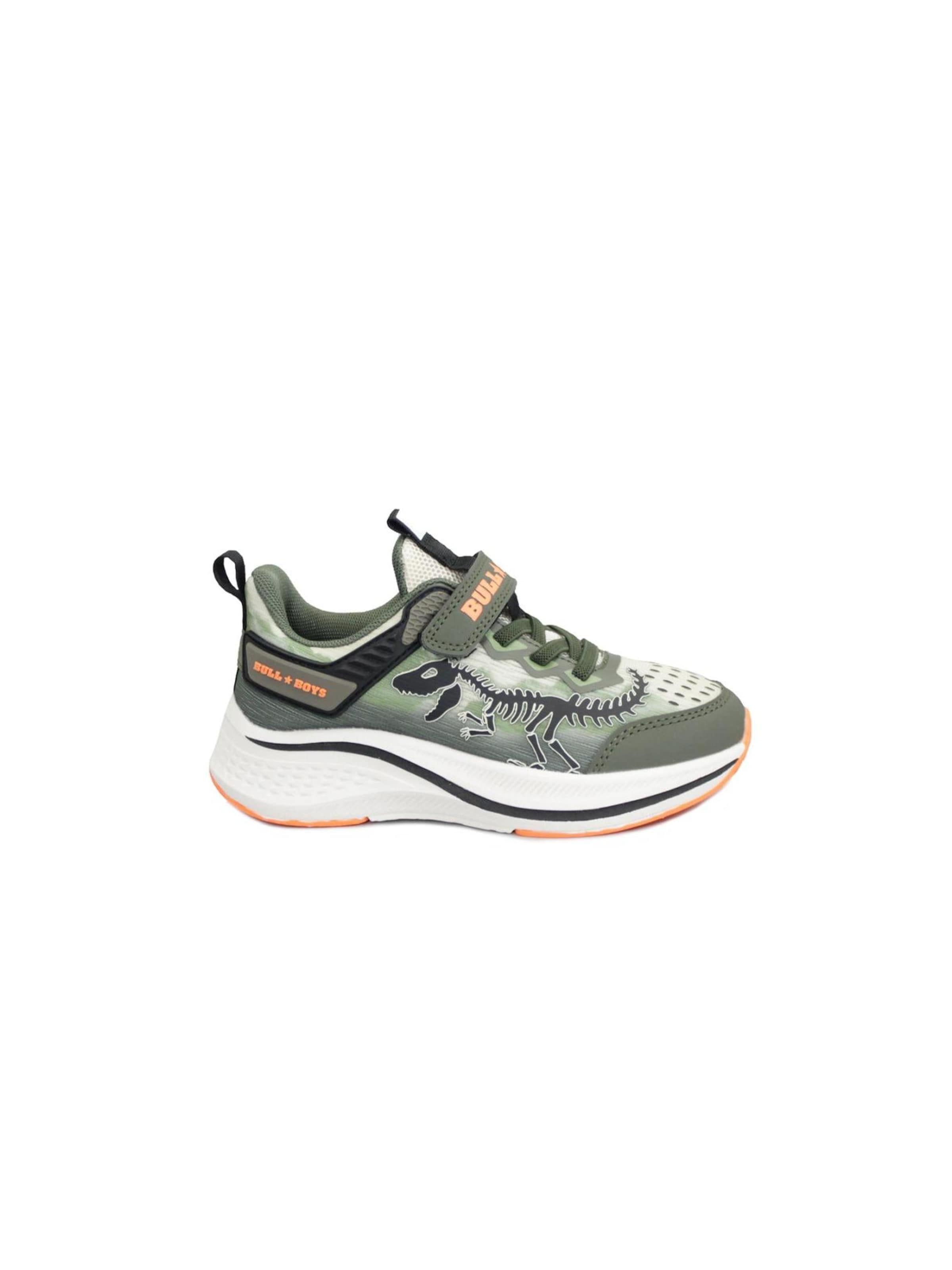 Scarpa bassa di Bull Boys in verde: frontale