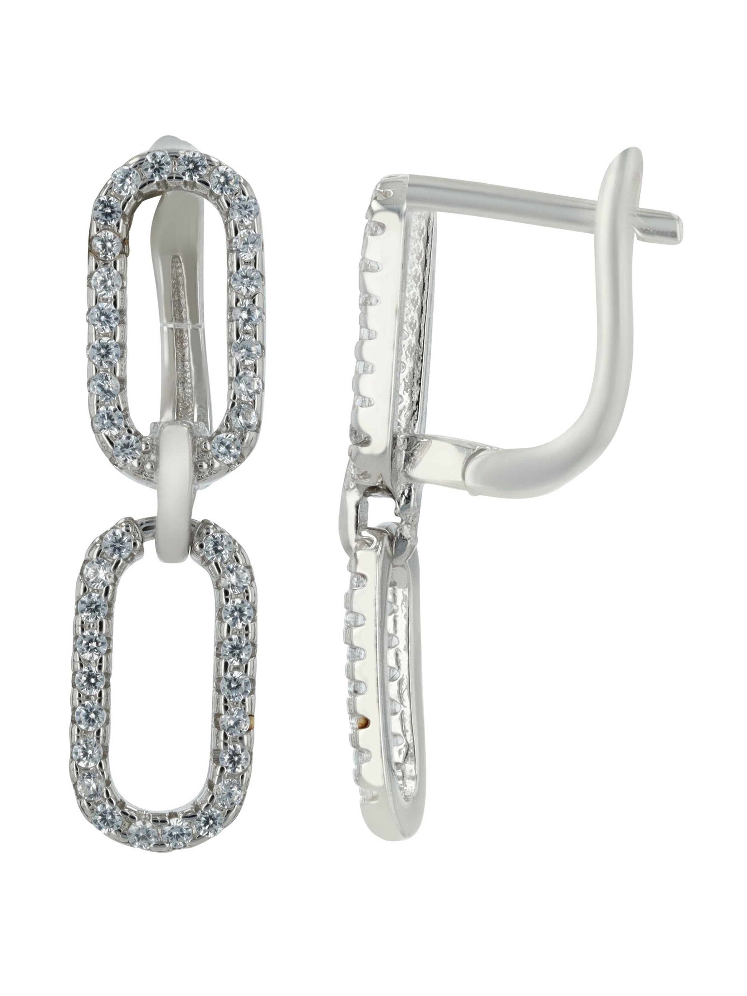 Akzent Earrings '"Tamea" aus 925 Sterlingsilber, rhodiniert, langlebig' in Silver