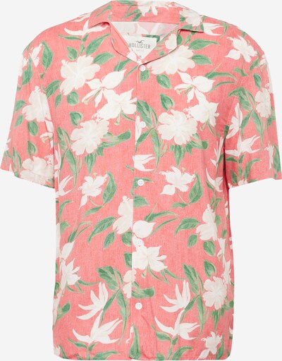 HOLLISTER Button Up Shirt in Green / Salmon / White, Item view