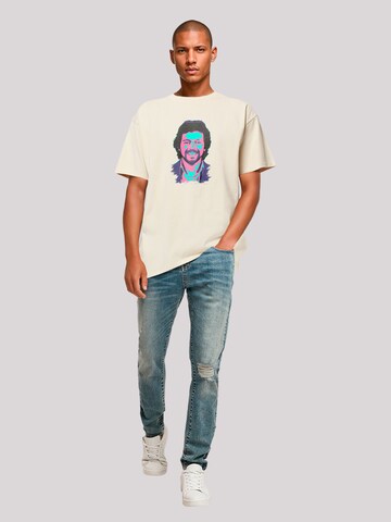 F4NT4STIC Shirt 'TV Times Jeremy Beadle 1982 Pop Art' in Beige