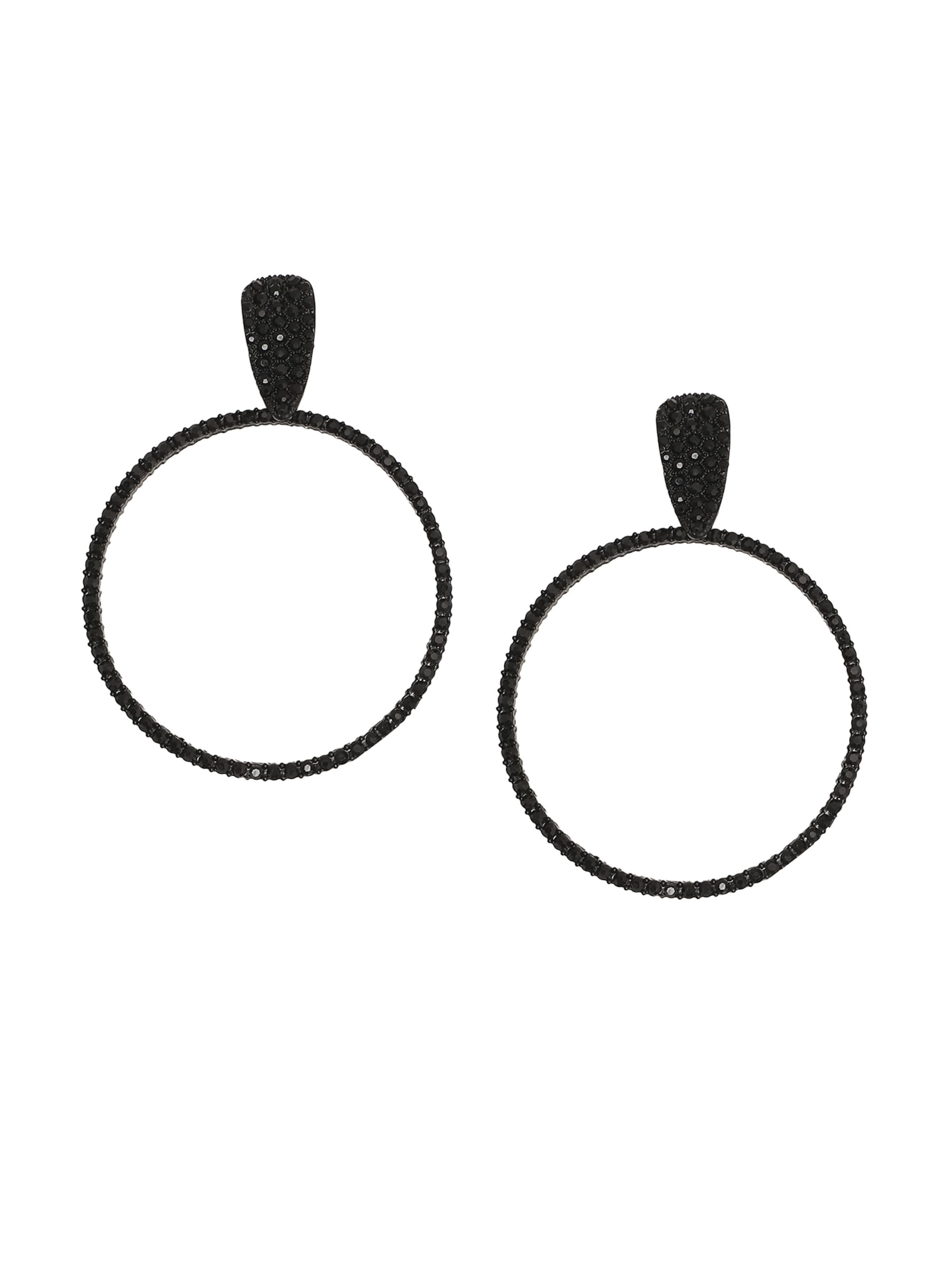 Boucles d'oreilles 'Jazmin' SOHI en noir : devant