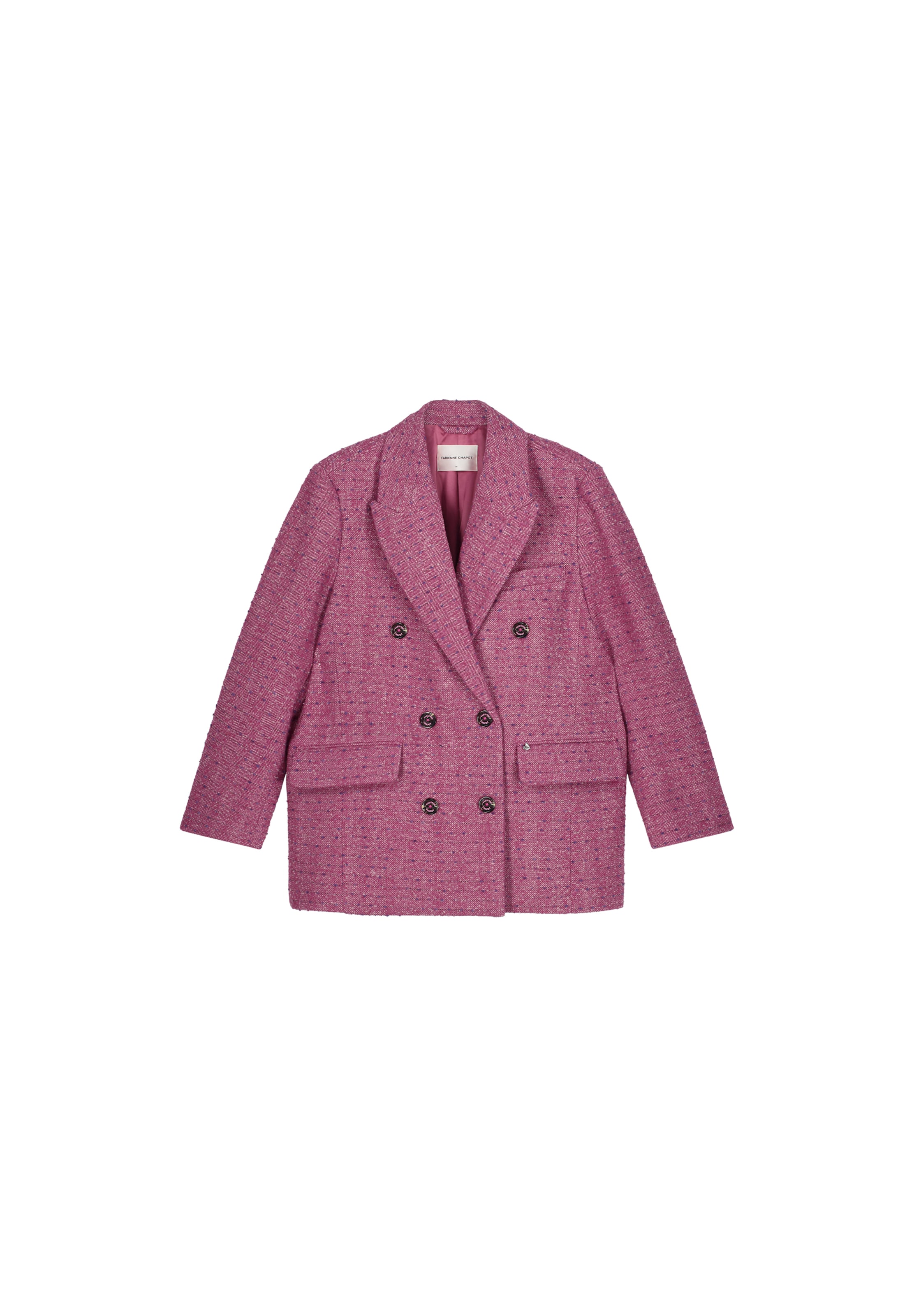 Fabienne Chapot Between-seasons coat in Pink: front