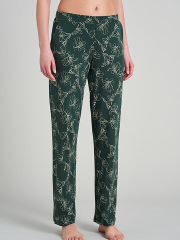 SCHIESSER Pajama Pants 'Mix & Relax' in Green: front