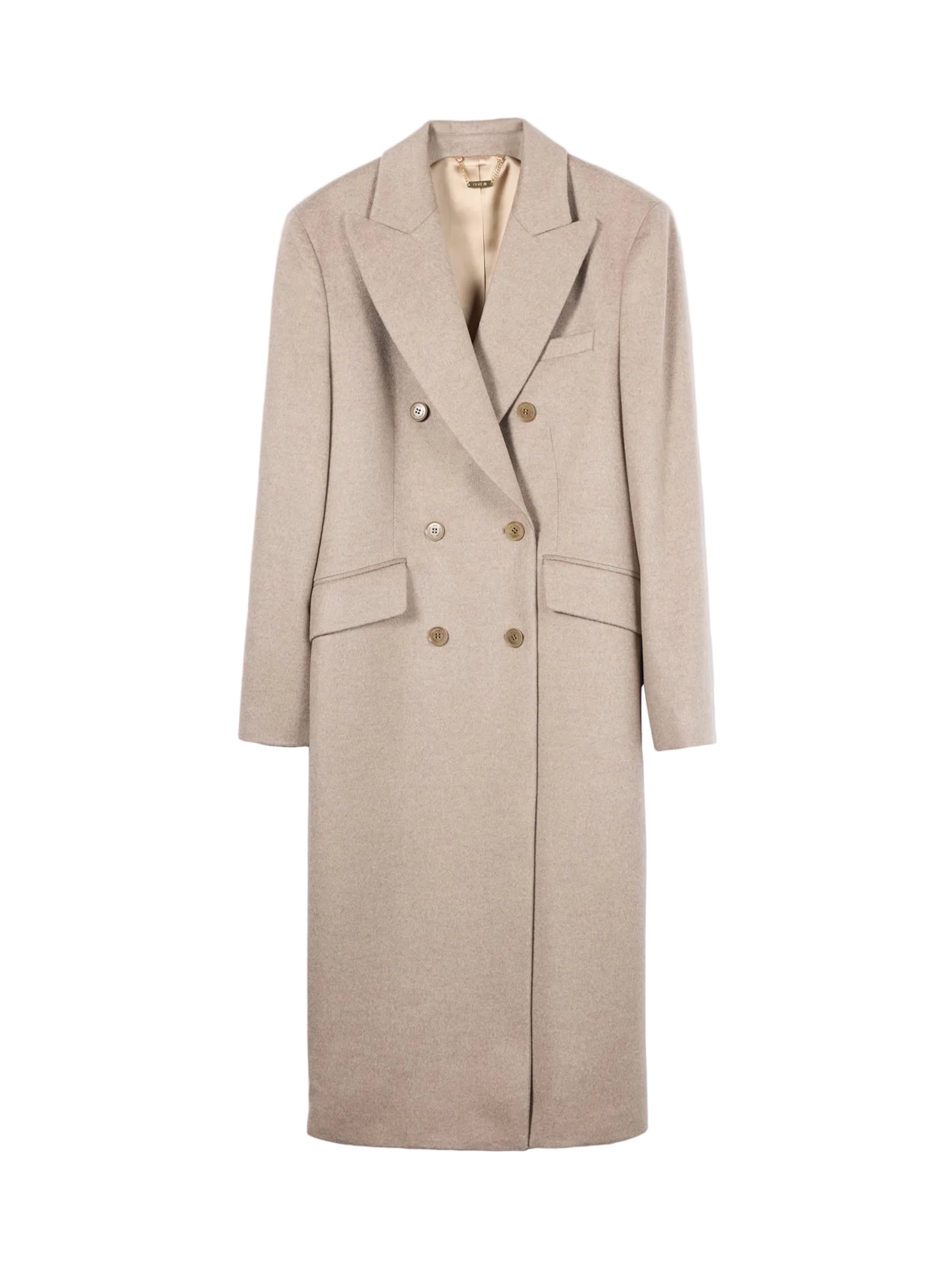 GOBI Cashmere Between-Seasons Coat in Grey: front