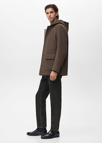 MANGO MAN Between-Seasons Coat 'Sancho' in Brown