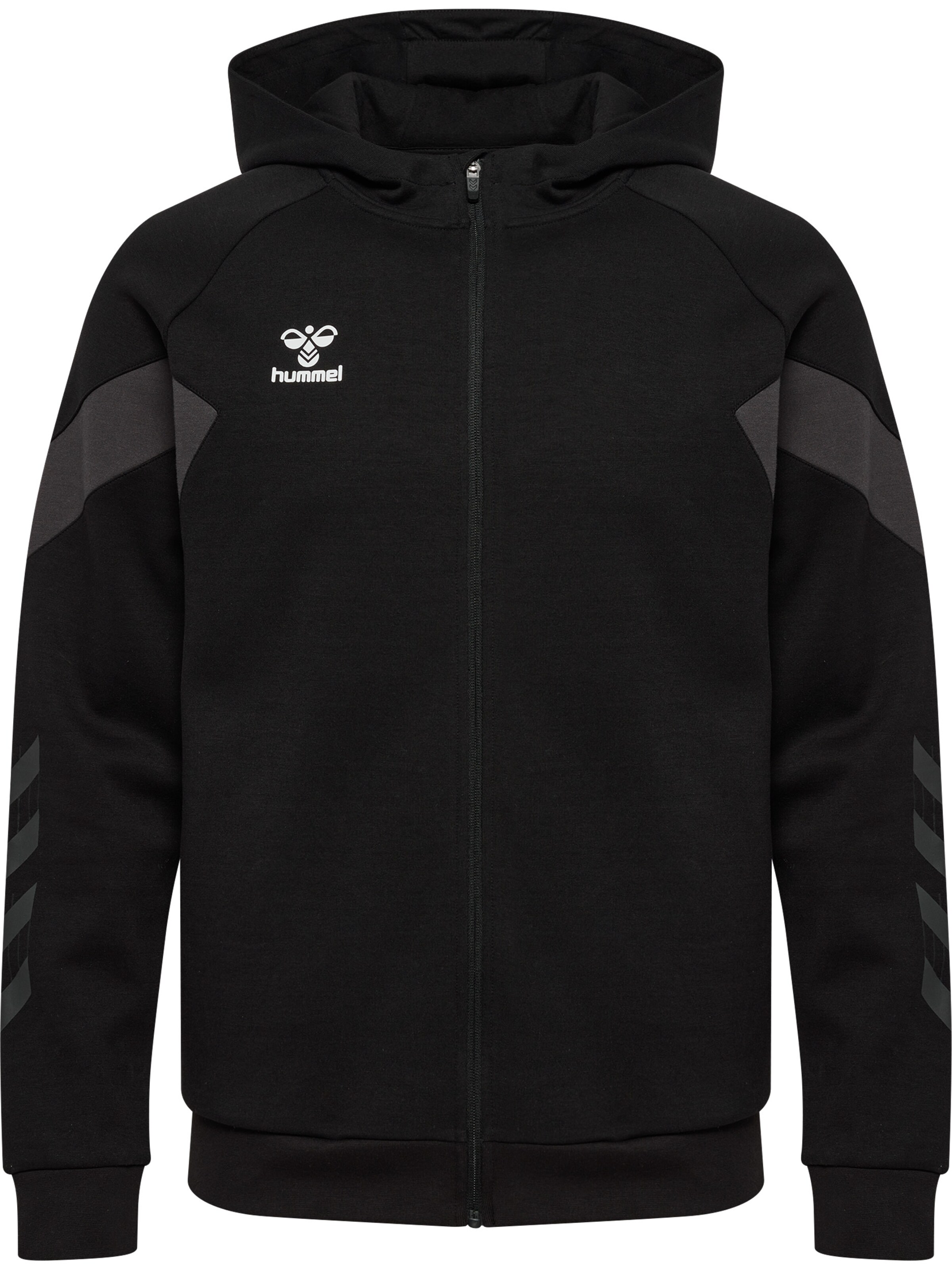 Hummel Sports sweat jacket in Black: front