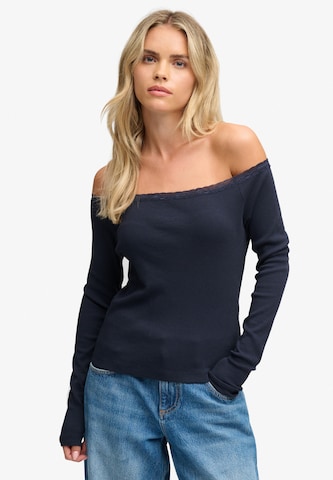 Superdry & Co Shirt 'Athletic Essentials' in Blauw: voorkant