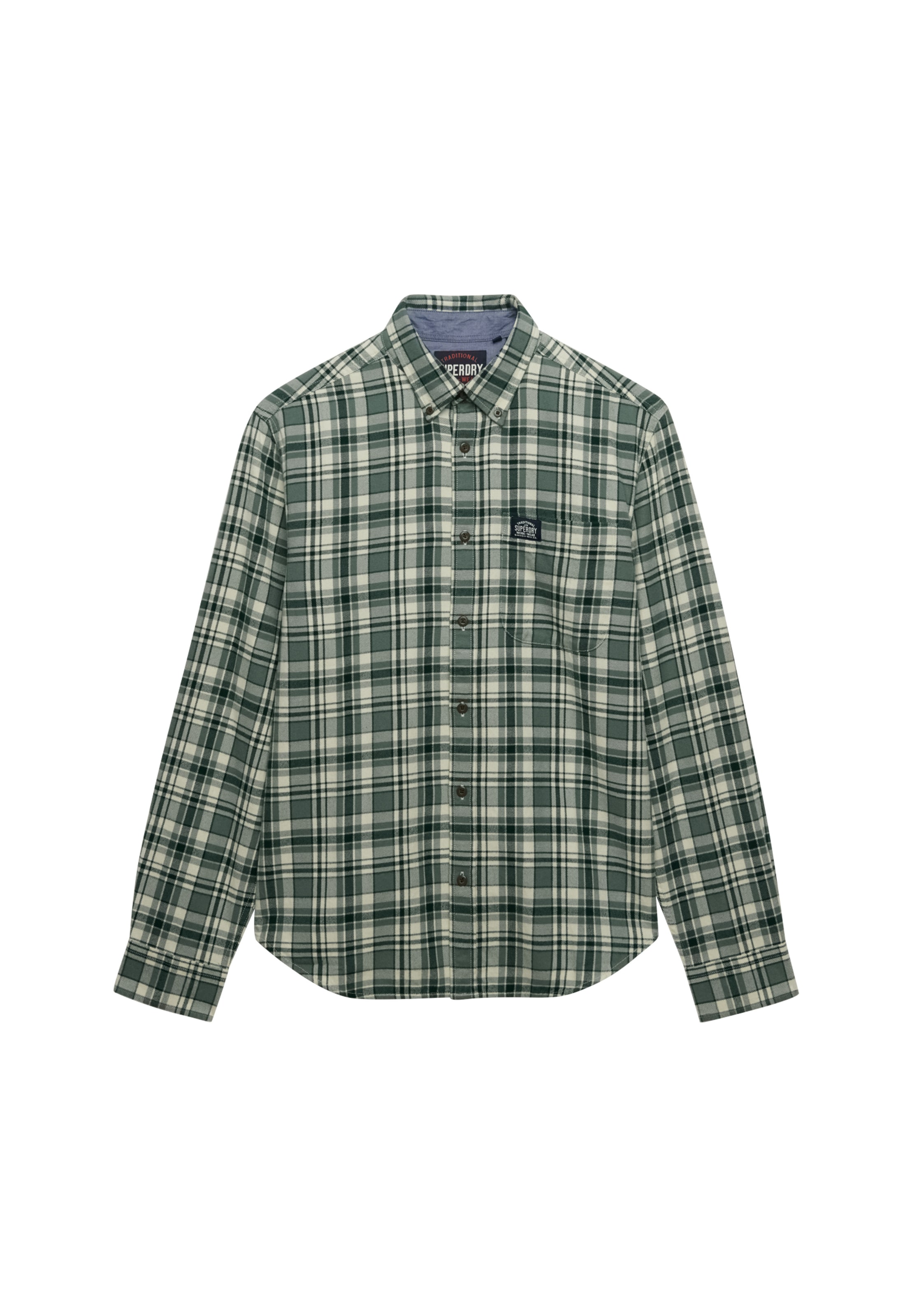 Superdry Overhemd in Groen: voorkant