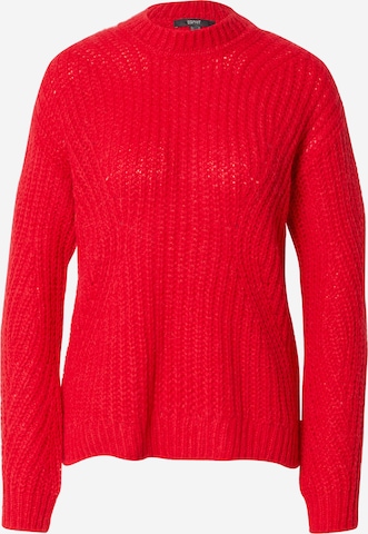 Esprit Collection Sweter w kolorze czerwony: przód