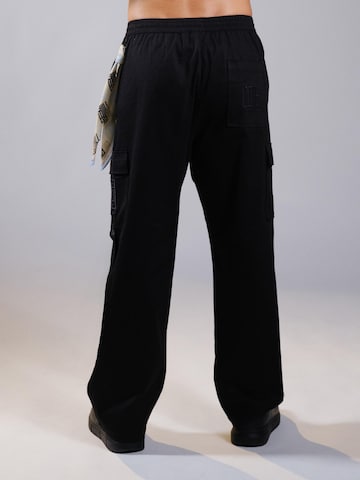 Alessandro Magno Loosefit Cargohose 'CORE' in Schwarz