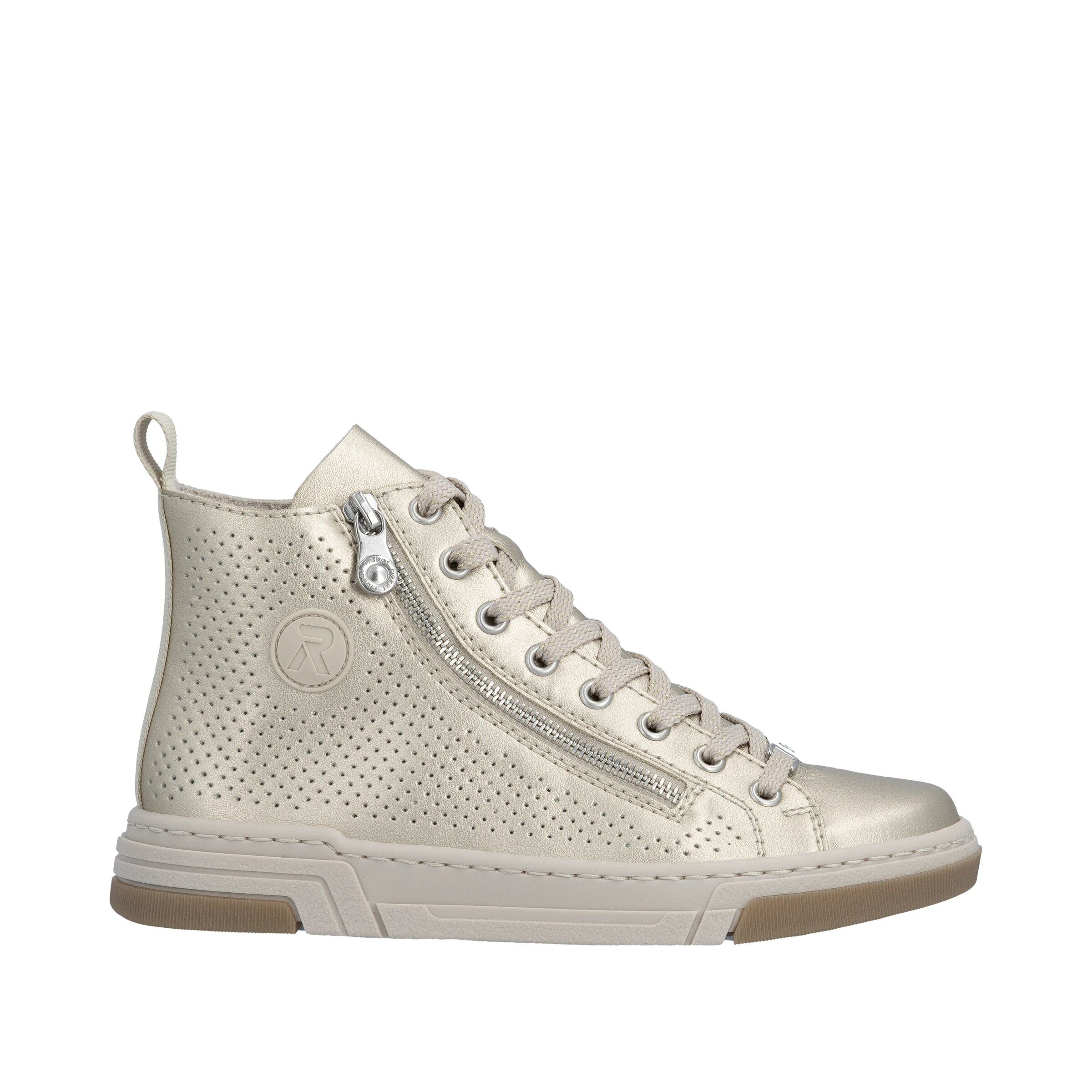 Rieker High-Top Sneakers in Gold