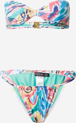 mišri Nasty Gal Bandeau Bikinis: priekis