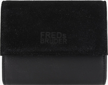 FREDsBRUDER Wallet in Black: front