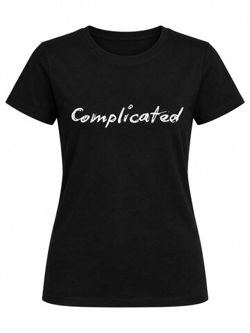 Printdistrict.dk Shirts 'Complicated' i sort: forside