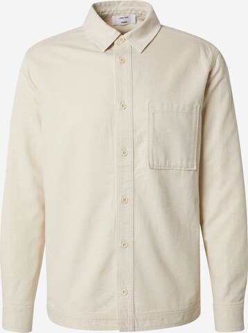 DAN FOX APPAREL - Ajuste regular Camisa 'Mick' en blanco: frente