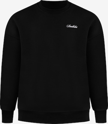 Sweat-shirt Smilodox en noir : devant
