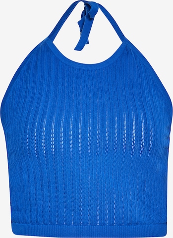 ebeeza Knitted Top in Blue: front