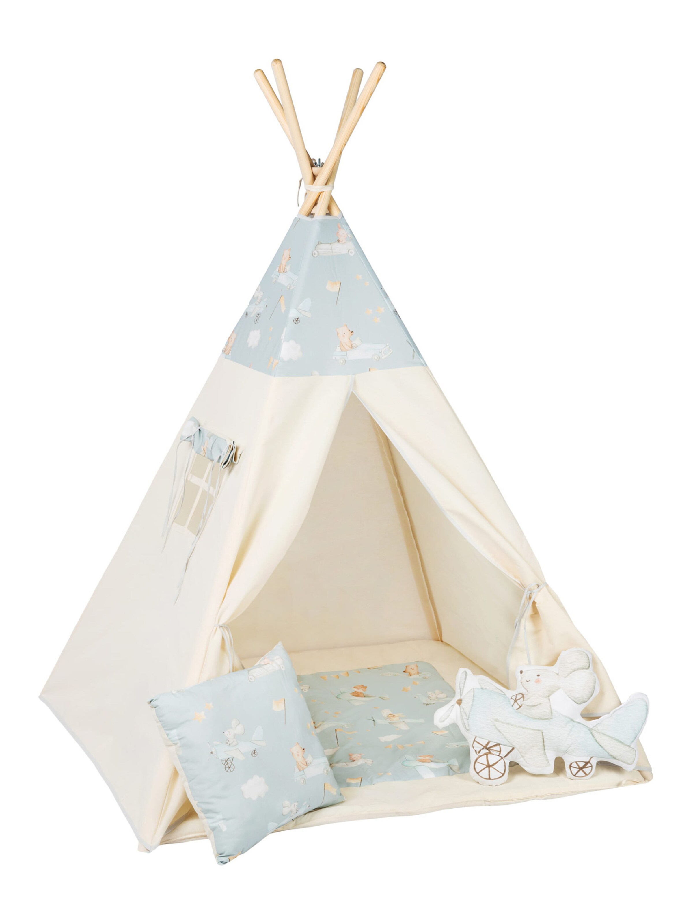 Sówka Design Zelt in Weiß: Vorderseite