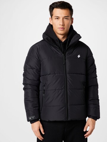 Superdry Winter Jacket in Black: front