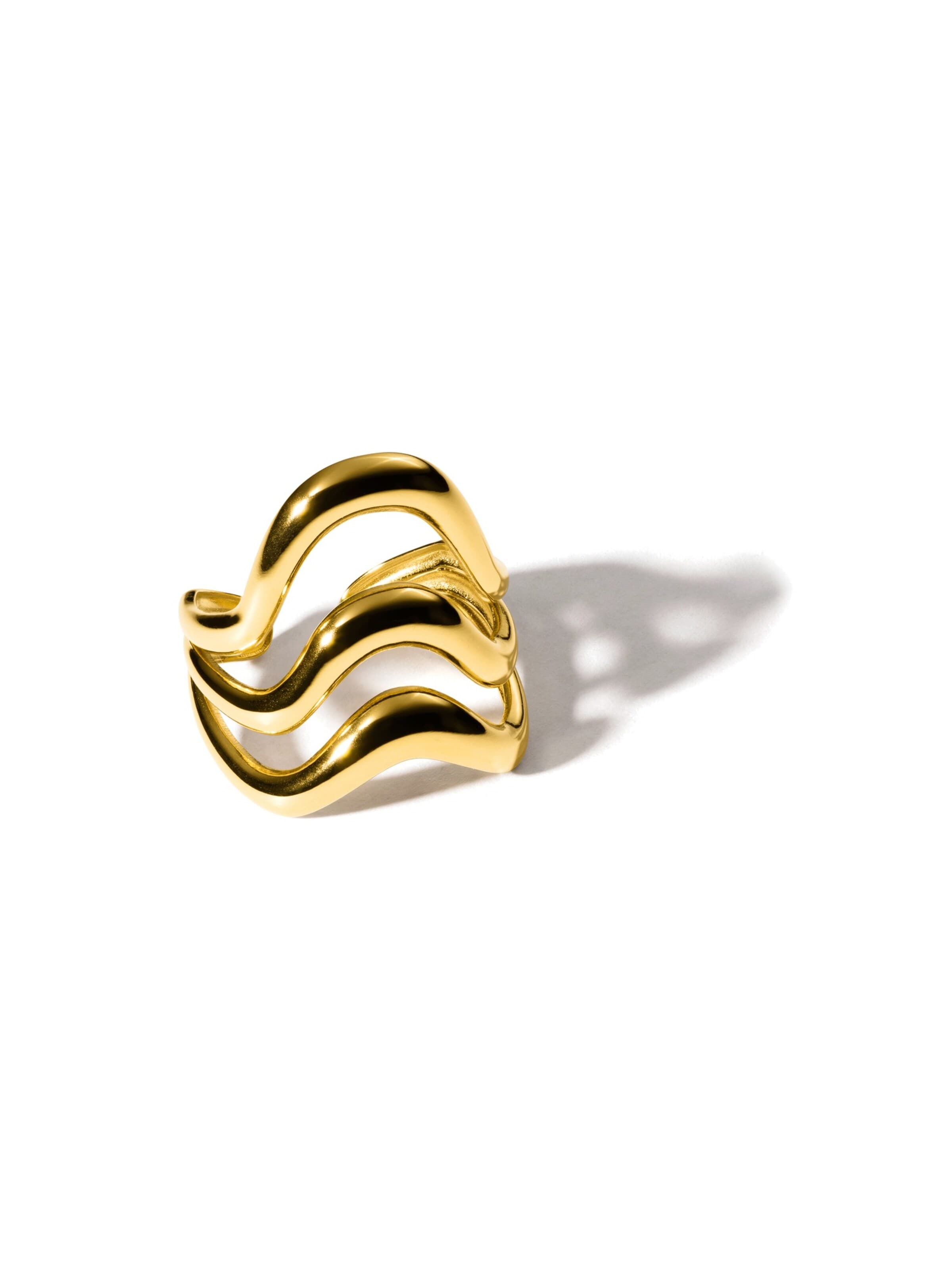 hiBALI Ring 'Layer Ring'‌‌‌‌‌‌‌‌ in Gold: Vorderseite