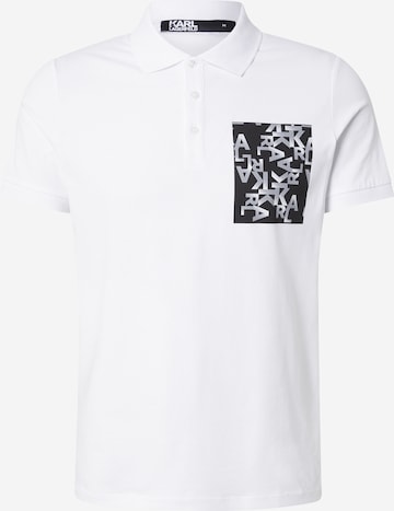 balta Karl Lagerfeld Marškinėliai: priekis