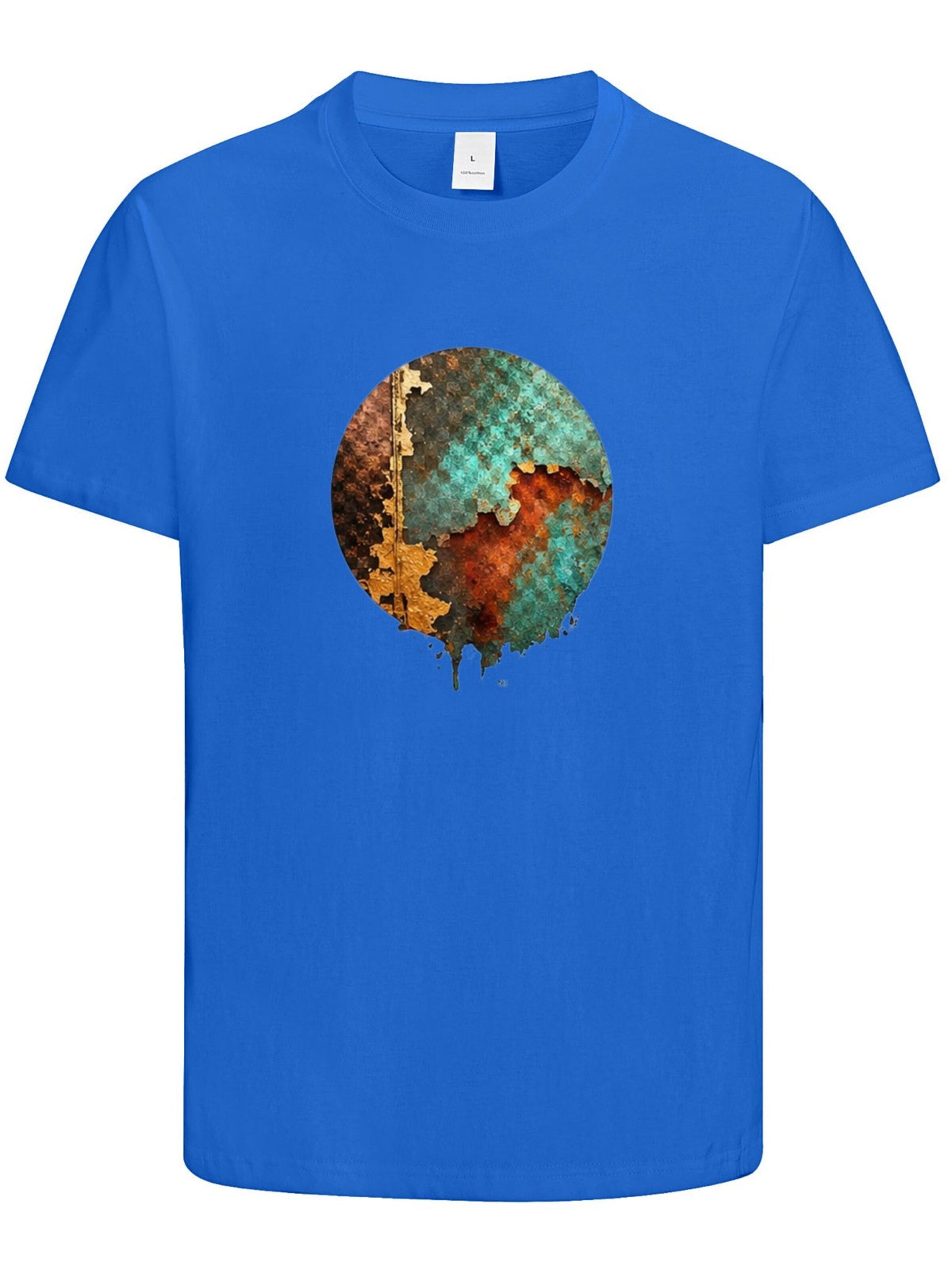 HUSKSWARE Shirt 'Grafik'‌‌‌‌ in Blau: Vorderseite