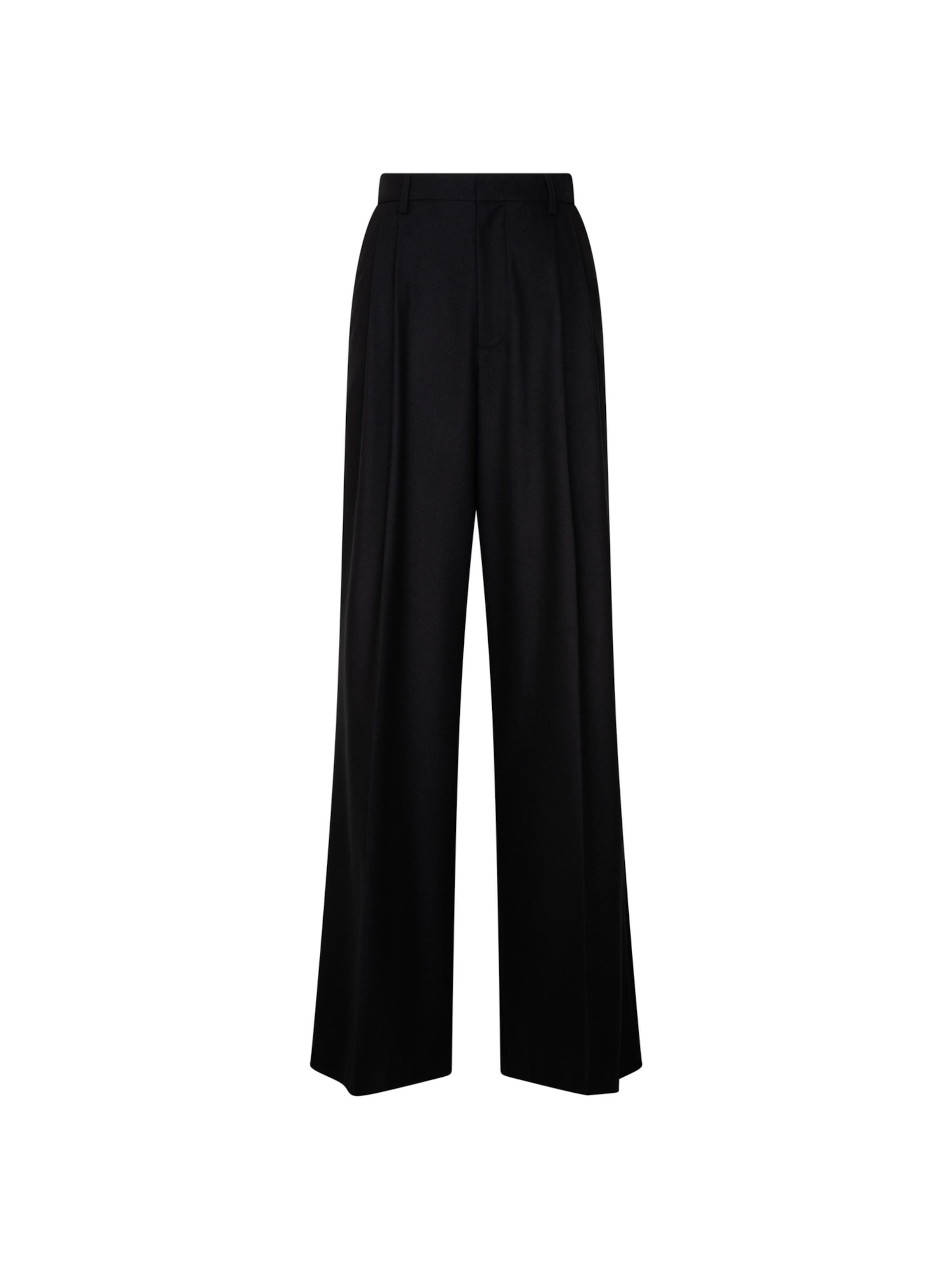 SEIDENSTICKER Regular Bandplooibroek 'Cloudy' in Zwart: voorkant