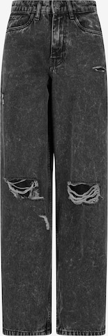 Urban Classics Regular Farkut 's Wide Leg Denim Pants ' ' värissä musta: etupuoli