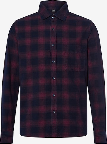 Nils Sundström Regular Fit Hemd in Blau: Vorderseite