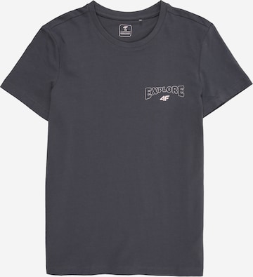 4F Junior Funkcionalna majica | siva barva: sprednja stran
