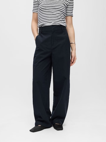 OBJECT Wide Leg Bukser 'OBJMOLINA' i sort: forside