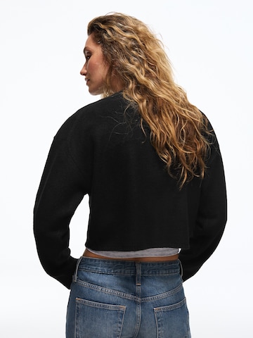 Bershka Плетена жилетка в черно