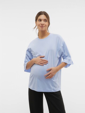 MAMALICIOUS Shirt 'MLNOLA LIA' in Blauw: voorkant