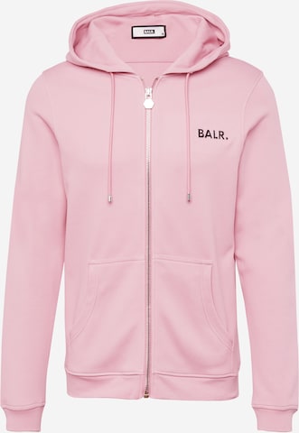 BALR. Sweatvest 'Q-Series' in Roze: voorkant