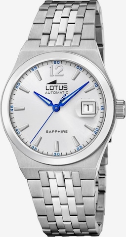Lotus Analoog horloge in Zilver: voorkant