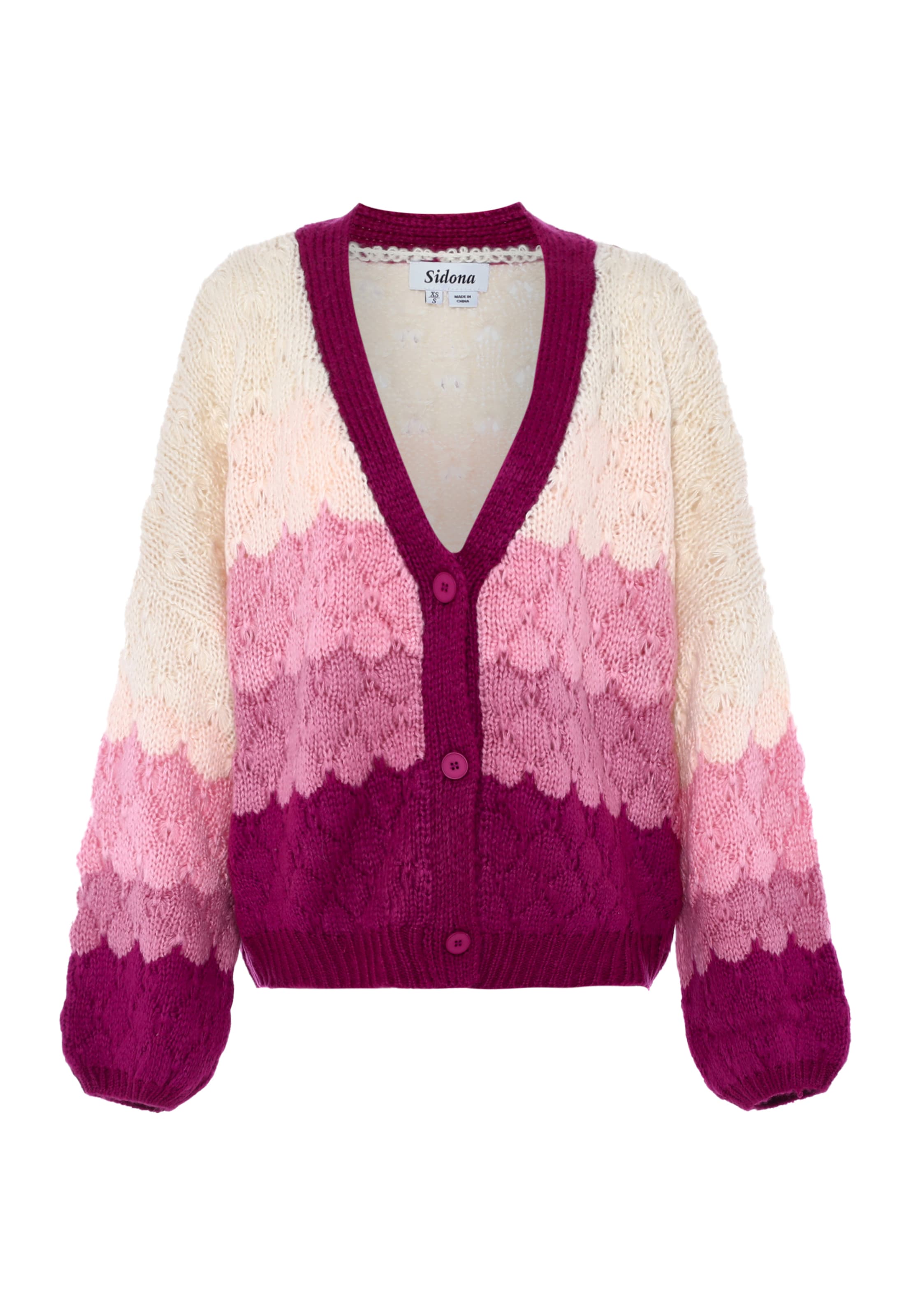 Sidona Knit cardigan in Purple: front