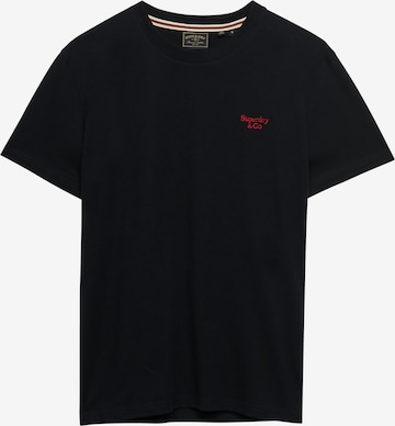 Superdry & Co - Camisa 'Essential Serif' em preto: frente